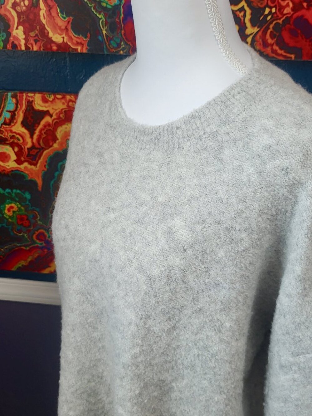 Banana Republic Light Gray Crewneck Sweater